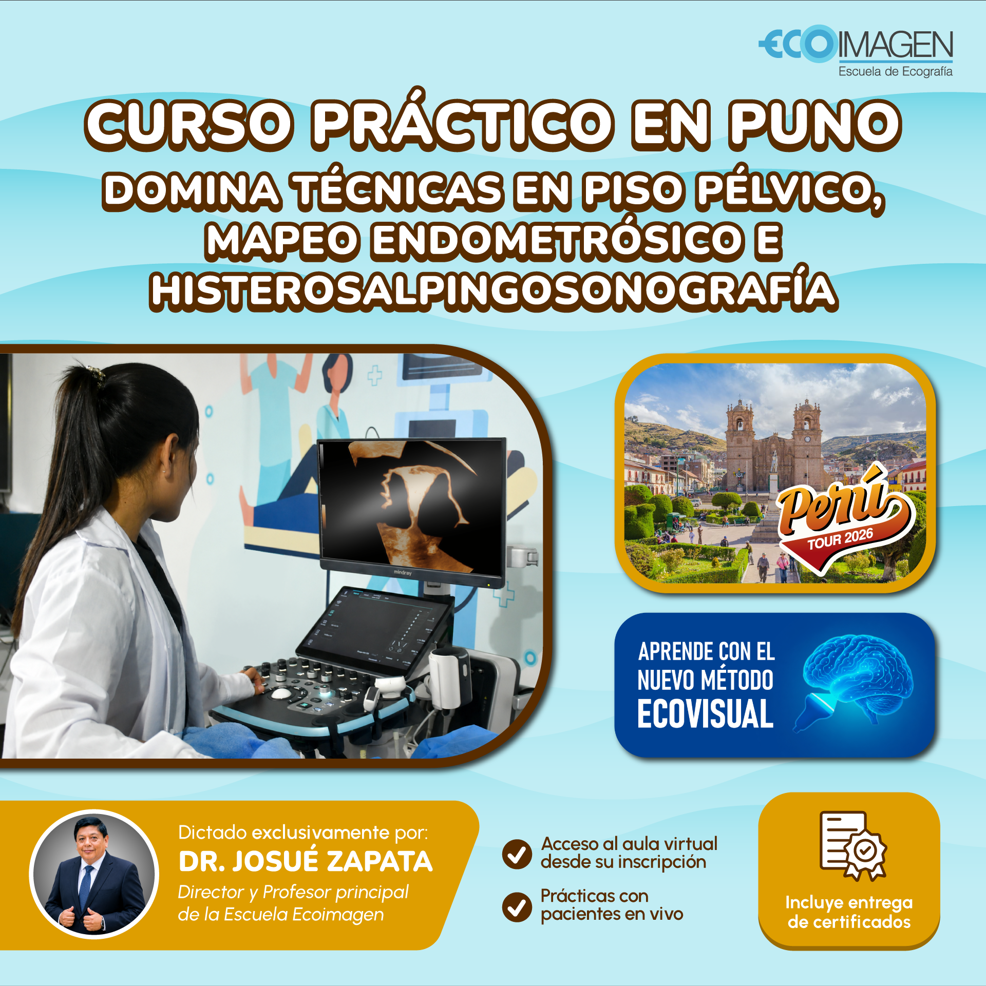 Curso Práctico en PUNO | Domina técnicas en Piso Pélvico, Mapeo Endometriósico e Histerosalpingosonografía